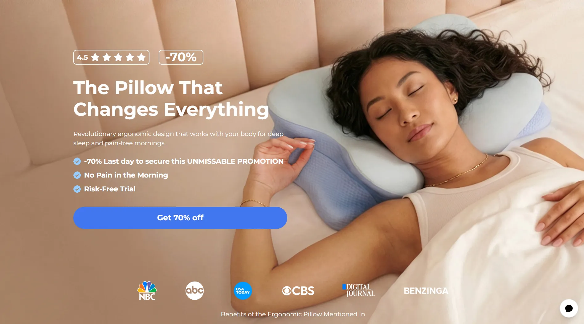 Derila Ergonomic Pillow Background